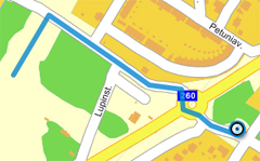 Karta till sopstation för grovsopor
